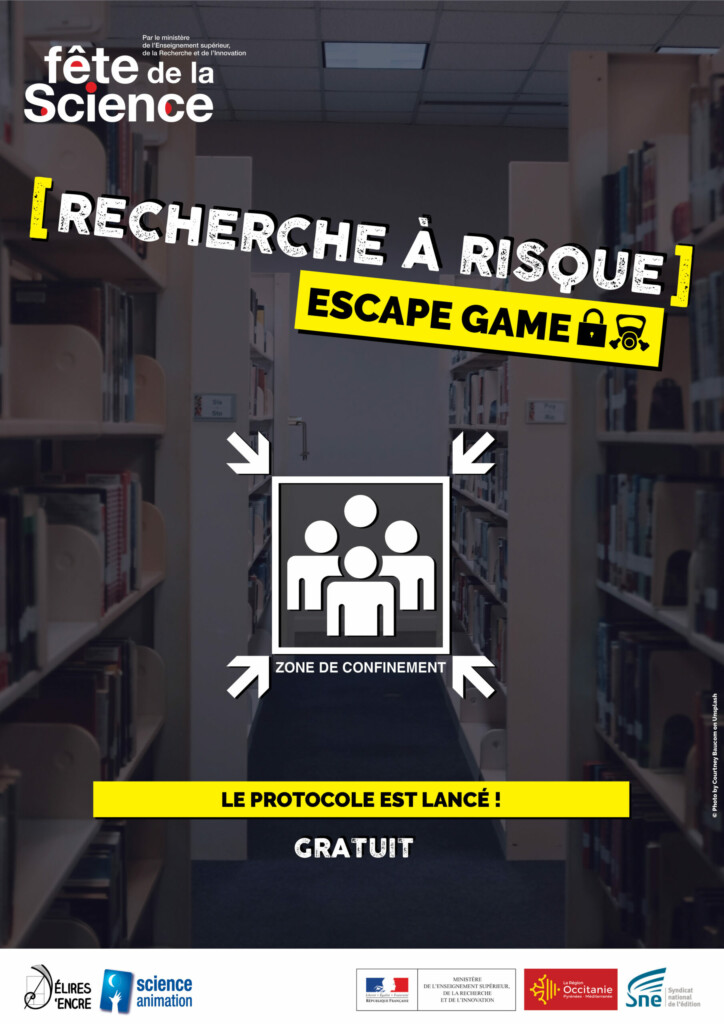 Affiche de l'escape game "Recherche à risque"